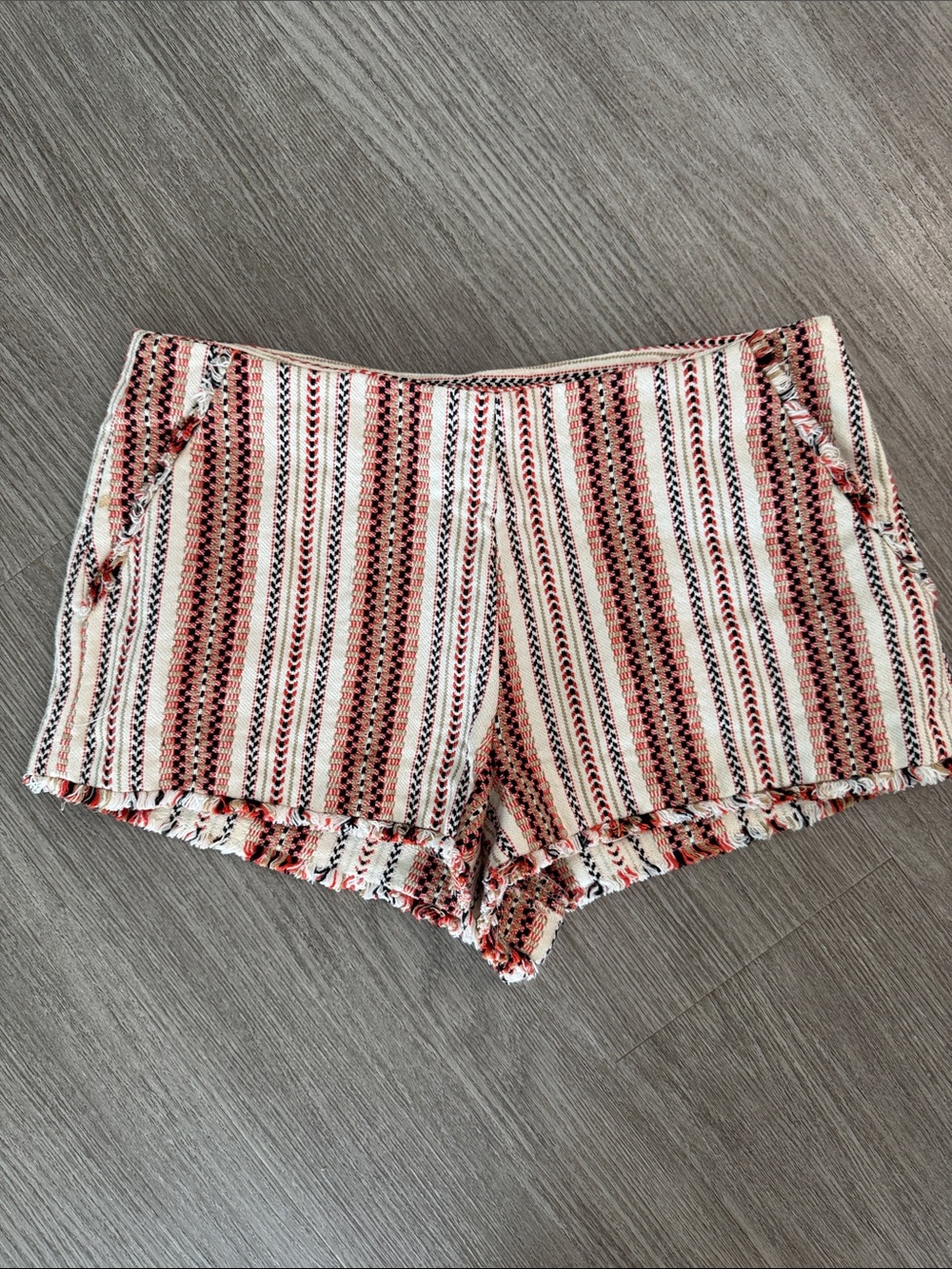 Zara Striped Pink & Cream Women's Summer Shorts